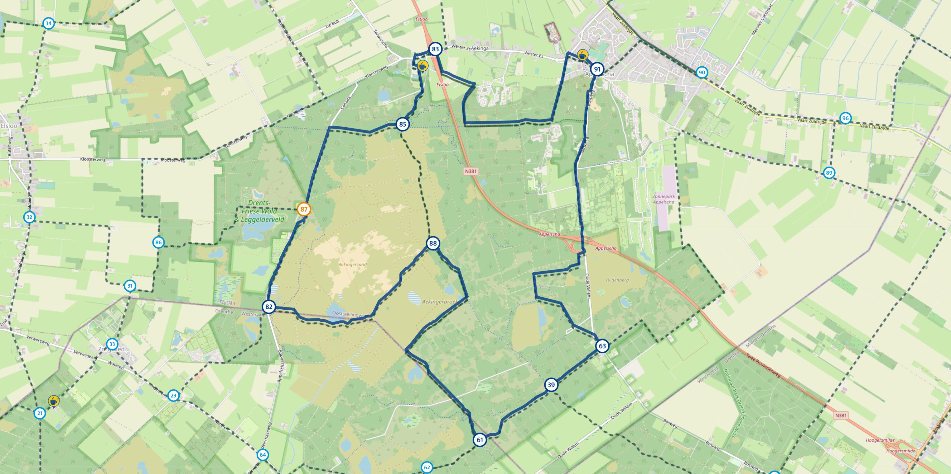 Fietsroute Drents-Friese Wold